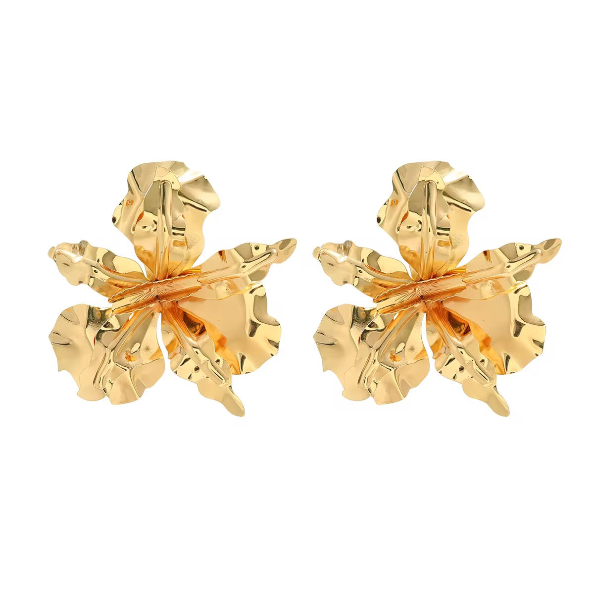 (Exaggerated Statement Flower Earring WHITE