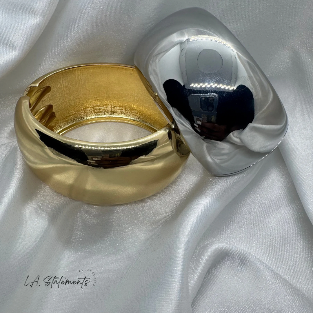 Plain Cuff Bangle Silver