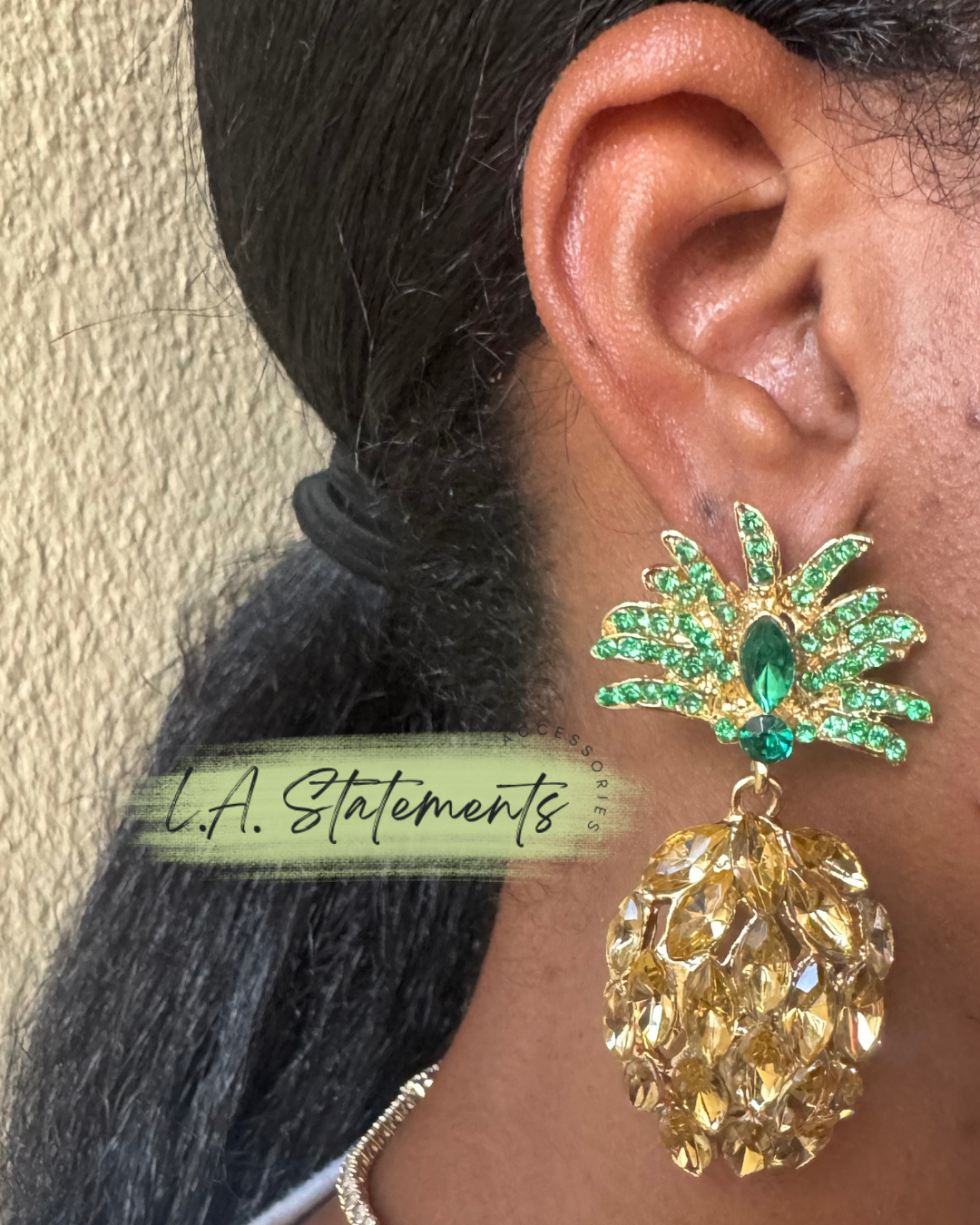 Pineapple Earring (Yellow)