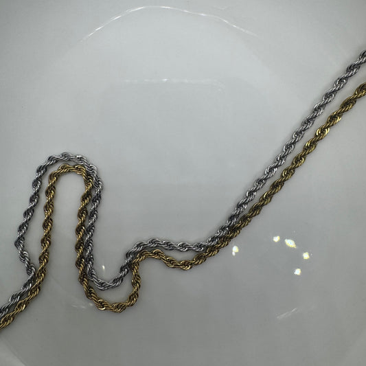 5mm Gold Curb Chain 50cm length