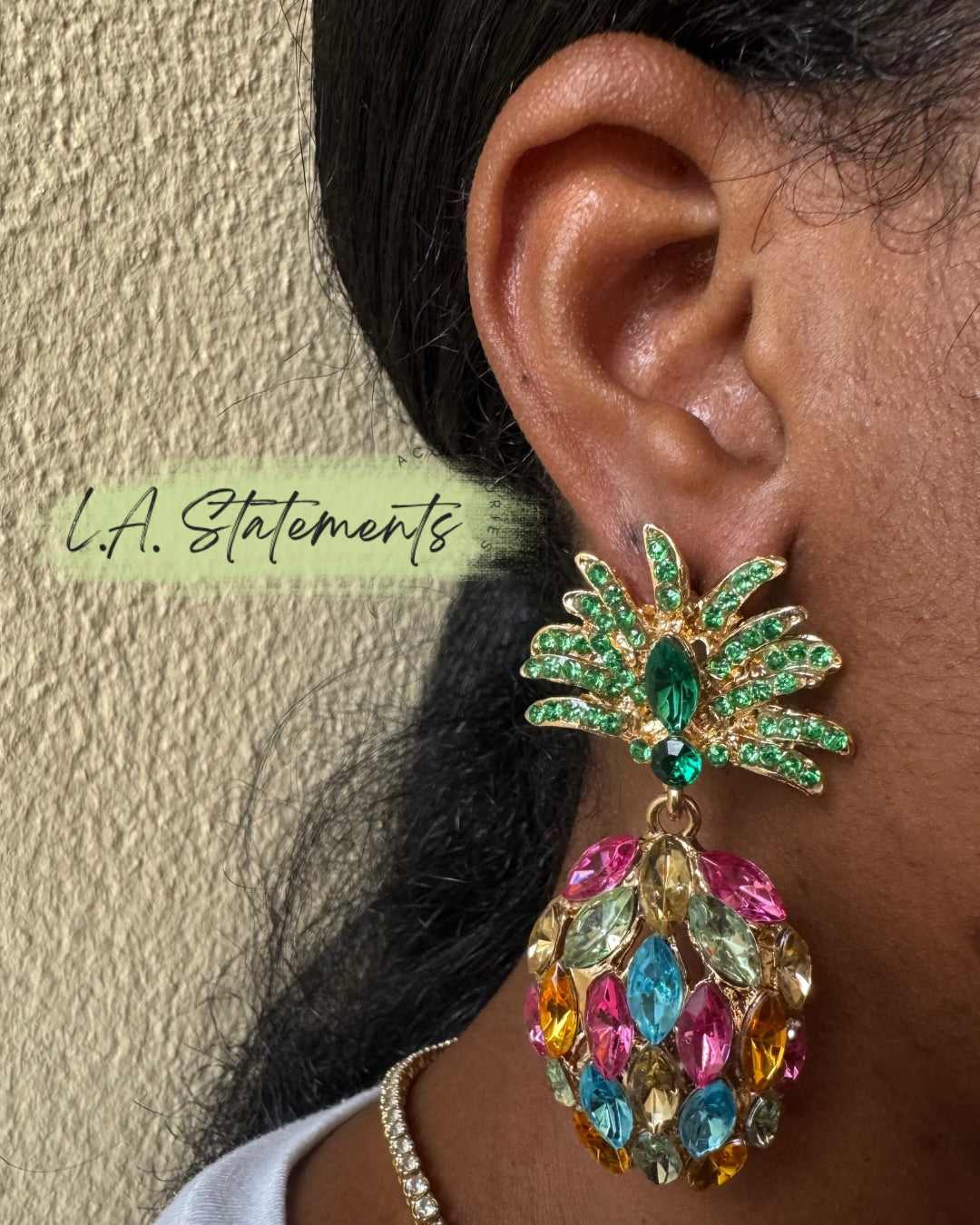 Pineapple Earring (Yellow)