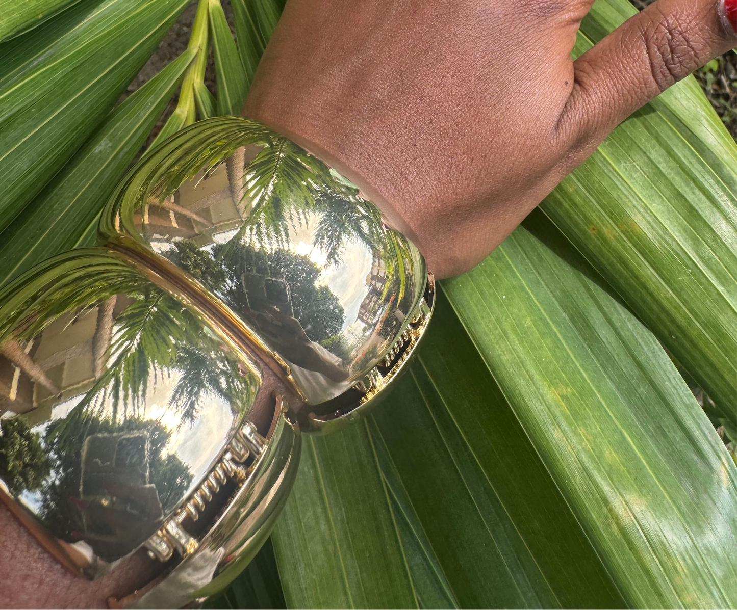 Plain Cuff Bangle Gold