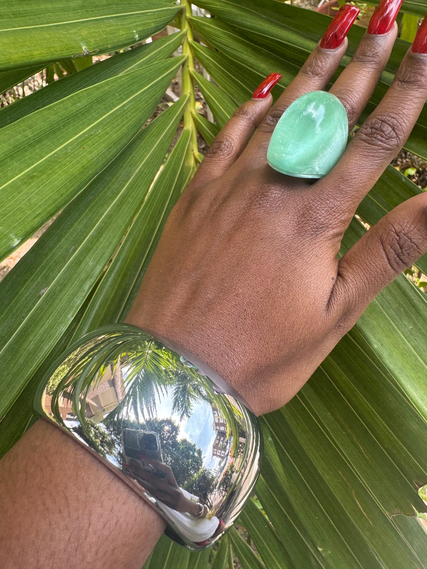 Plain Cuff Bangle Silver