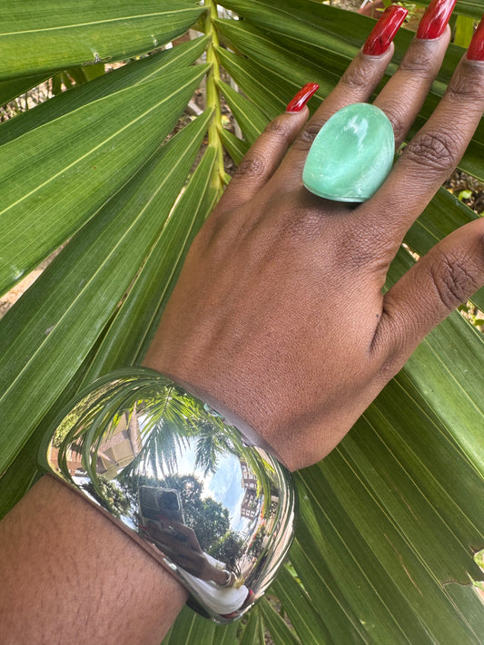 Plain Cuff Bangle Silver