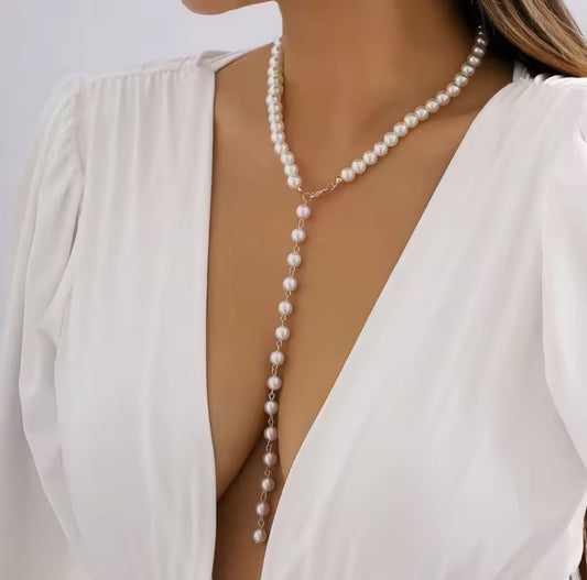 Pearl Lariat Necklace