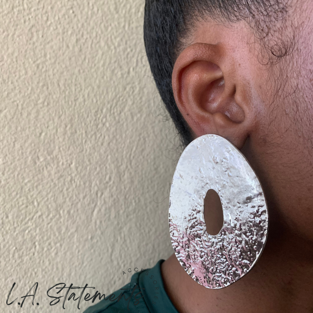 Z oversized oval Silver