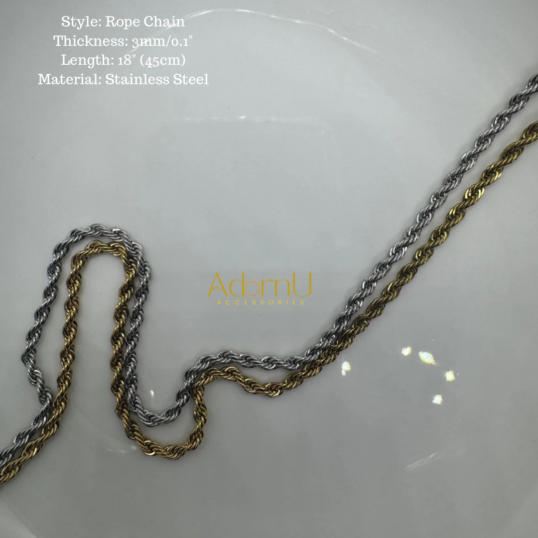 3mm Stainless Steel Rope Chain