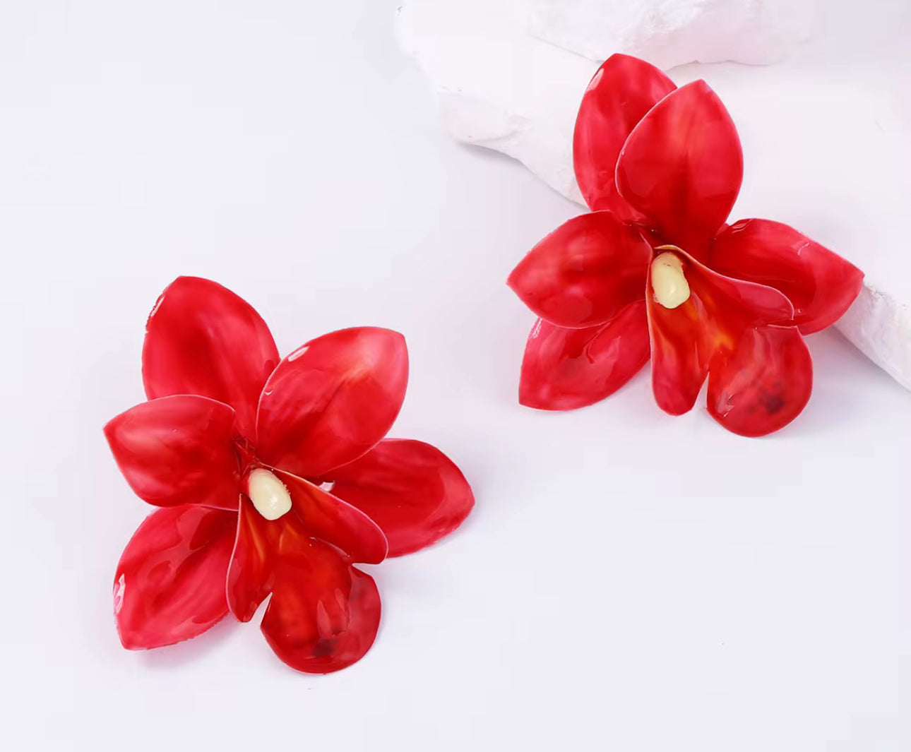 Pink Flower Earrings
