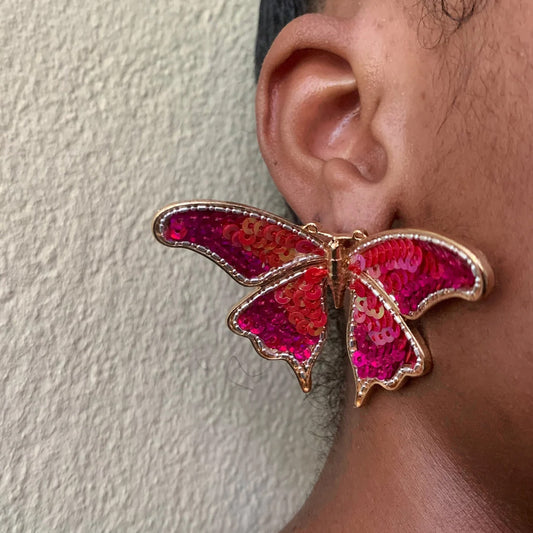 Z Pink Sequin Butterfly