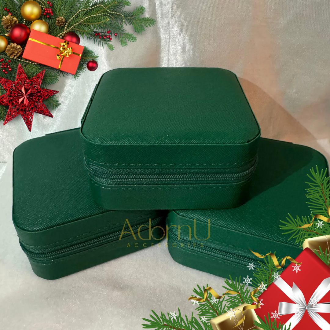 Green Mini Jewelry Travel Box