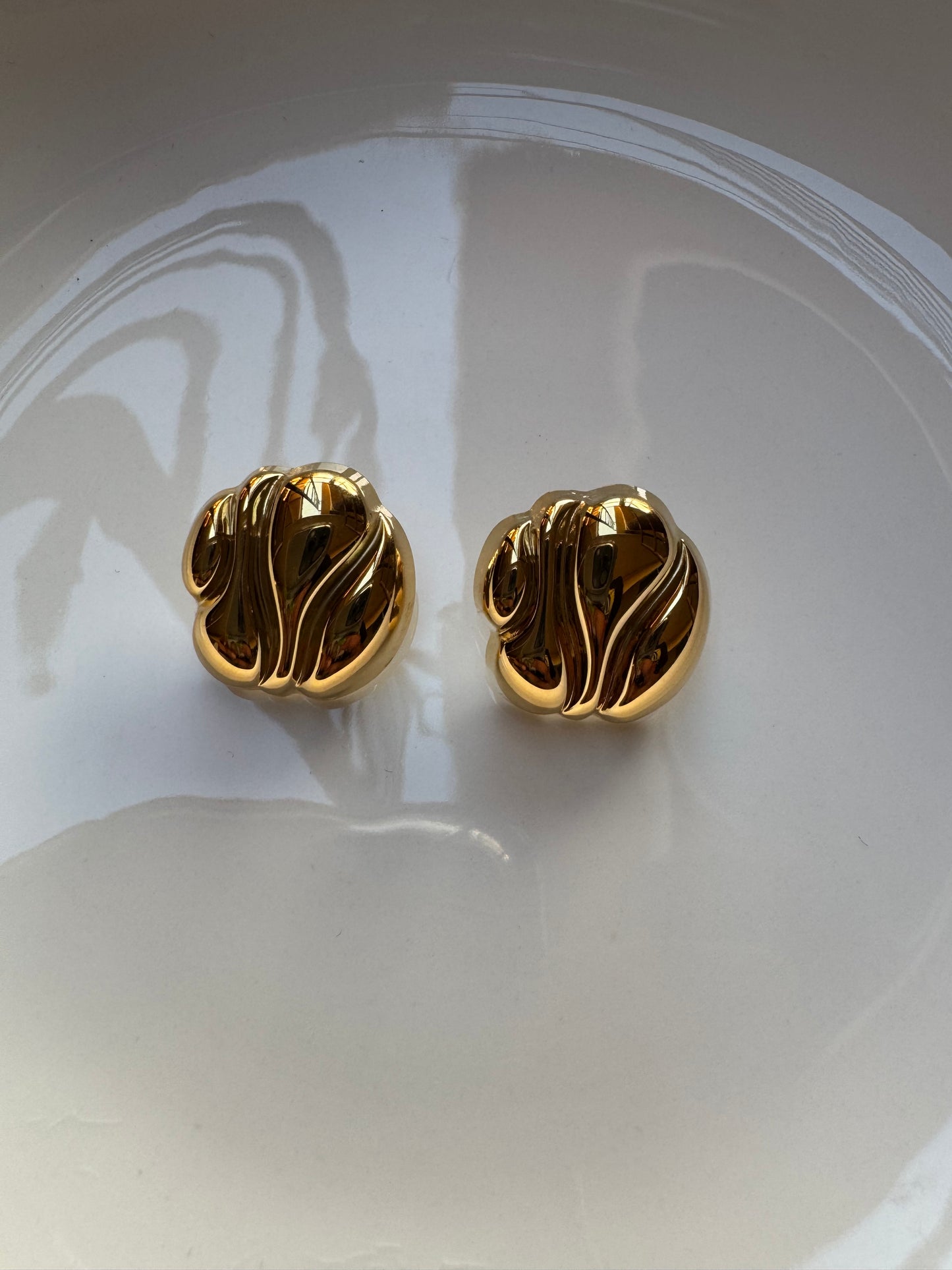 Vintage Abstract Stud Earrings - Stainless Steel
