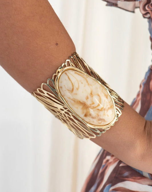 Ivory Pearl Cuff Bangle