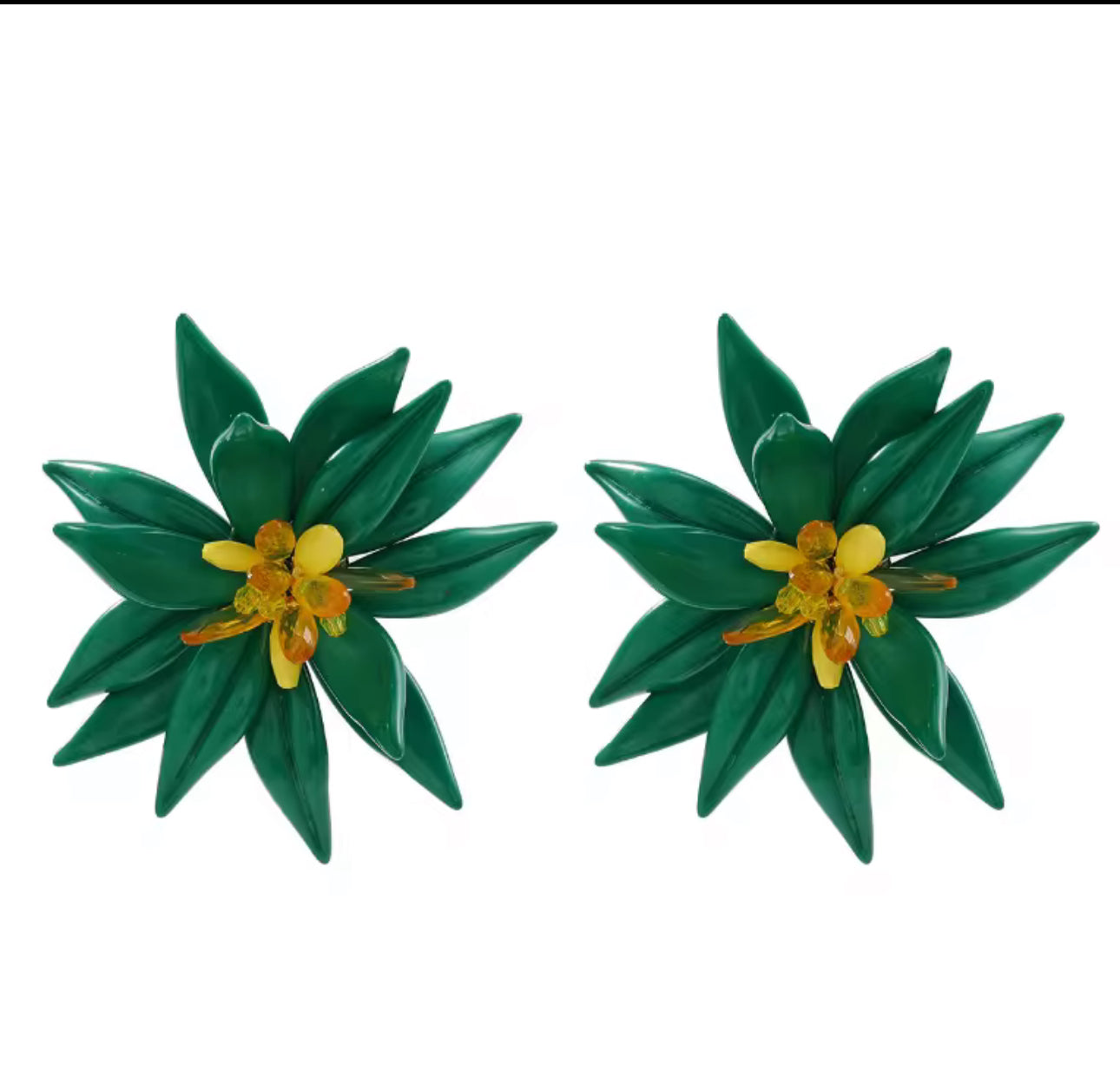 Statement Flower Earring - WHITE