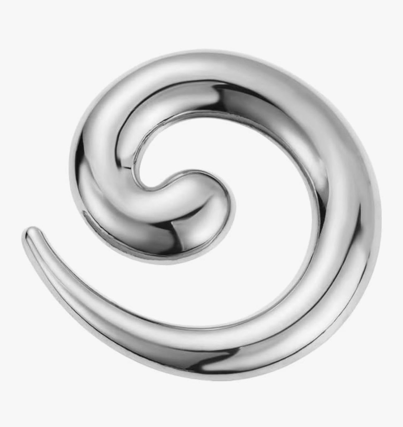 Silver Spiral Brooch