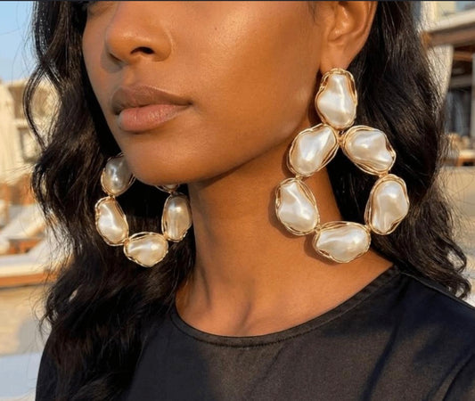Imitation Pearl Drop Earrings