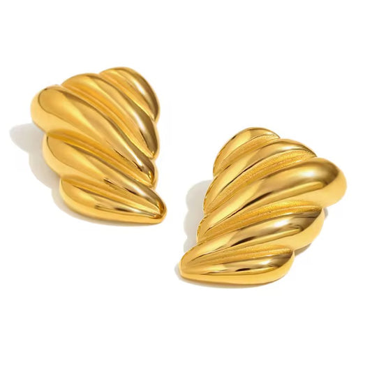 Textured Vintage Earring Stainless Steel